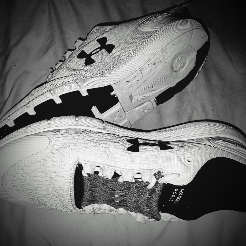 Under Armour White and Black Athletic Shoes
